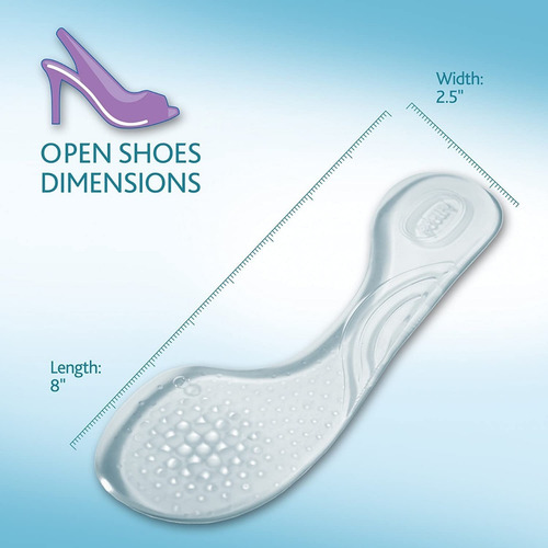 Imagen 4 de 7 de Amope Plantillas De Gel Para Zapatos Abiertos, Tacones, 1par
