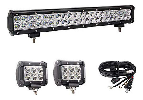 Barra De Luces Led, Barra Led Combinada De 20 '' 126w Flood 