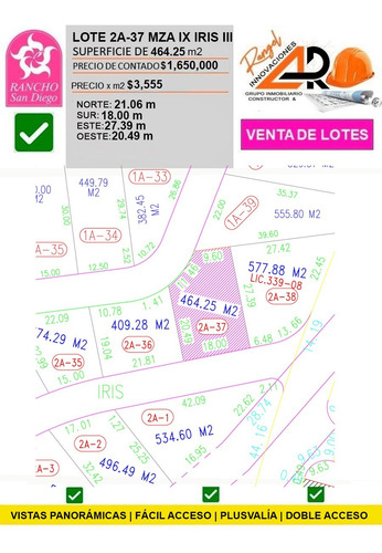 Venta Lote Iris Iii De Buen Tamaño Y Vistas Panorámicas Con Proyecto Incluído Y Todos Los Servicios En Fracc Rancho San Diego Ixtapan De La Sal Edomex