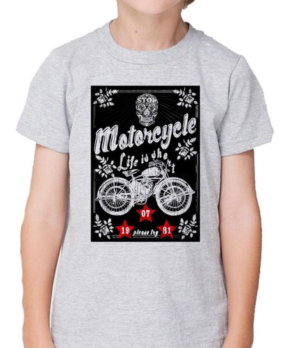 Remera De Niño Motorcycle Life Is Shorts Please Try