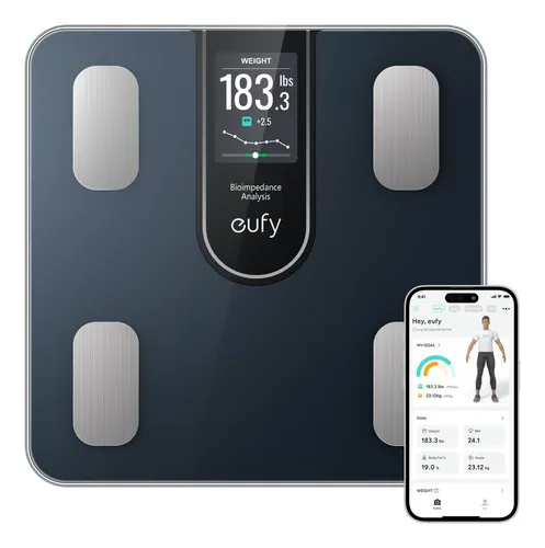 comprar Báscula Inteligente Eufy C20,báscula De Grasa Con Pantalla Color Negro