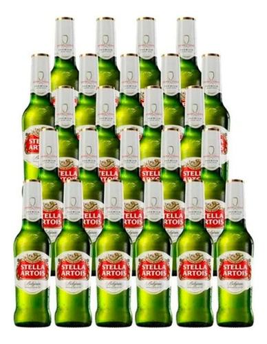 Cerveza Stella Artois Porrón Rubia 330 mL 24 unidades