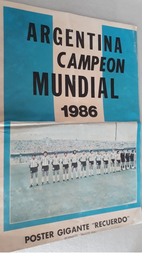 Revipóster Argentina Campeón Mundial 1986. Póster Gigante 