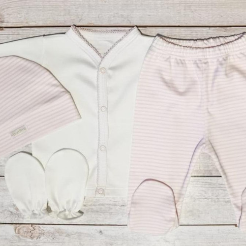 Ajuar Para Bebes En 100% Algodón Pima De 0 A 3 Meses