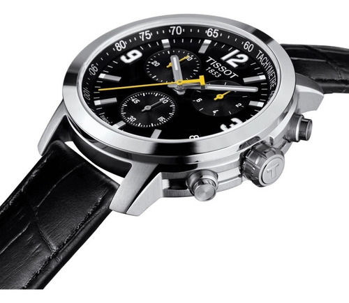 Tissot Prc 200 Quartz Chronograph Safira T055.417.16.057.00 Preto Prateado Preto