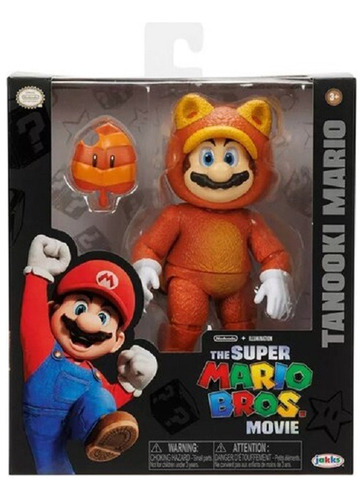 Muñecos Super Mario Bros. La Pelicula Tanooki Mario 13 Cm