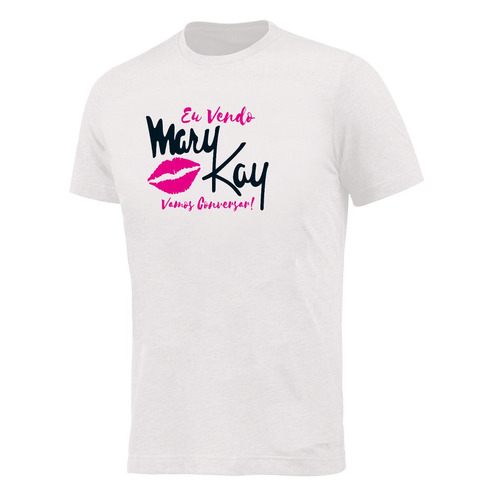 Camiseta Mary Kay  Algodão Camisa Branca Malha #ts-7156