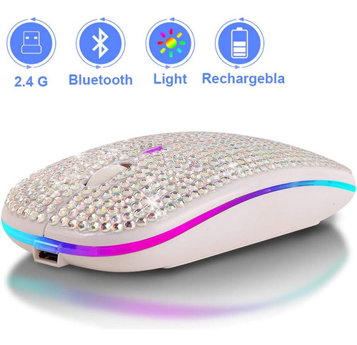 Mouse Bluetooth Attoe, Mouse Sem Fio Bling Dazzling