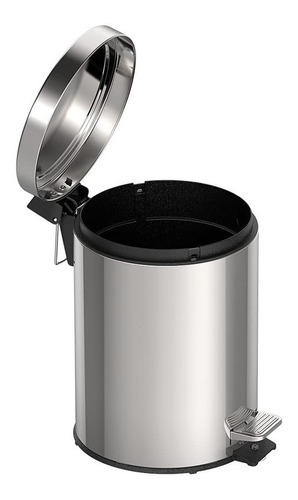 Imagem 11 de 11 de Lixeira Inox Tramontina Com Pedal Em Aço 5l 94538105 Cor Cinza