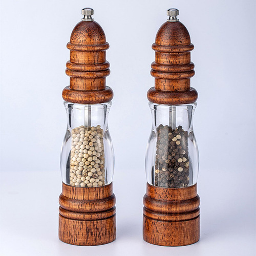 Juego De Molinillo De Pimienta De Madera, Vajilla De Sésamo