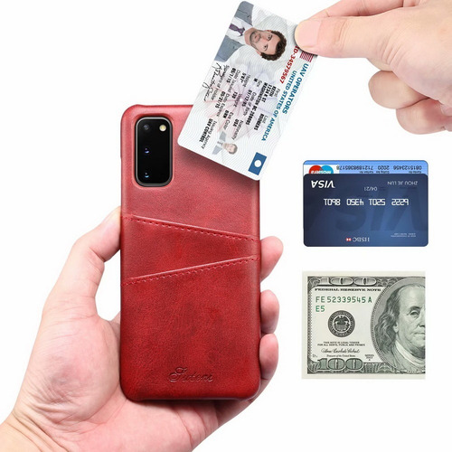 Imagen 5 de 5 de Tarjetero De Tarjetero Funda Para Samsung S20 Plus S10e S8 S