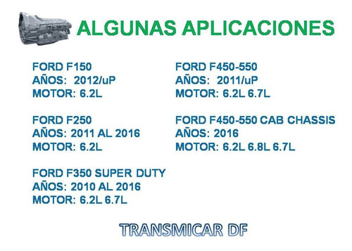 Filtro 6r140 Ford F150 F250 F350 Super Duty 987ft342