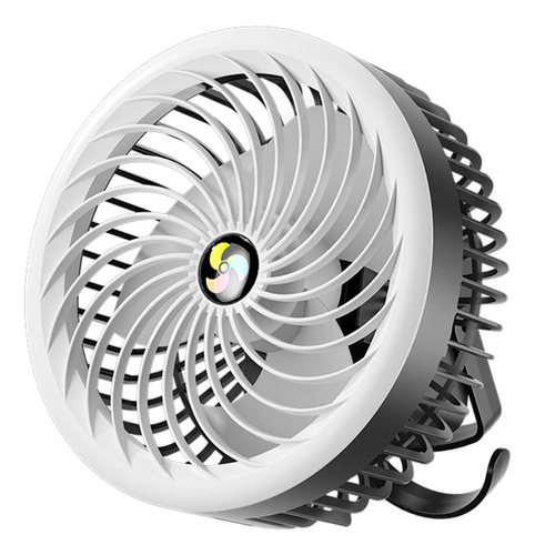 Ventilador De Camping T Con Luz Led, Batería Recargable, Ven