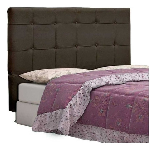 Cabeceira Solteiro Slim P/ Cama Box De 1,00 Mt Suede Marrom