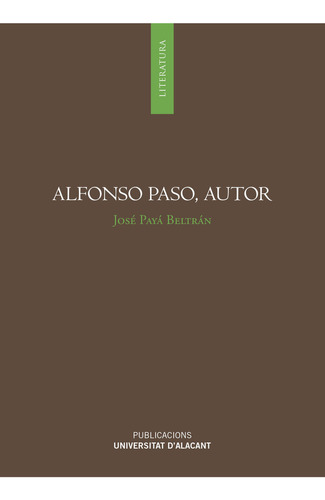 Libro Alfonso Paso, Autor