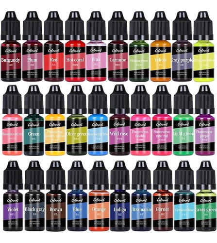 30 Colorantes Liquidos Para Velas Jabones Pigmentos 10ml