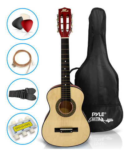 Guitarra Acústica Con Estuche Marrón Pyle-pro Pgakt30