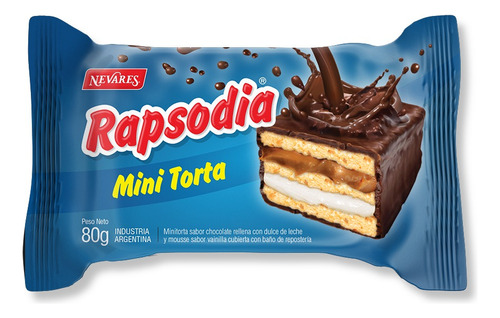 Rapsodia Mini Torta X 80g - Caja X 24un