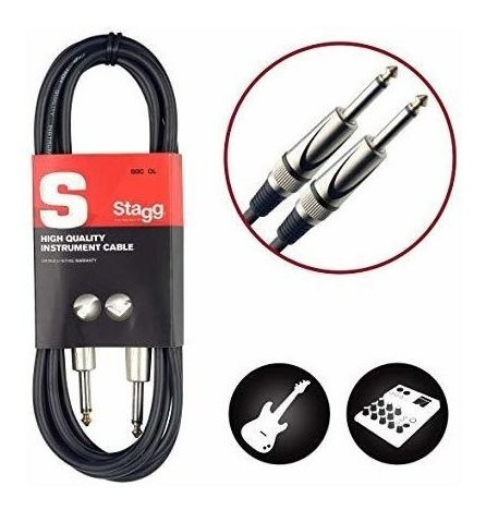 Cable Plug Plug Standard 3 Metros Stagg Sgc3dl Envio