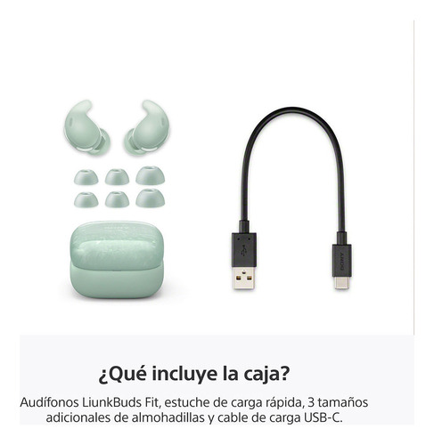 Sony Audífonos Wf-ls910n Linkbuds Fit Noise Cancelling Color Verde