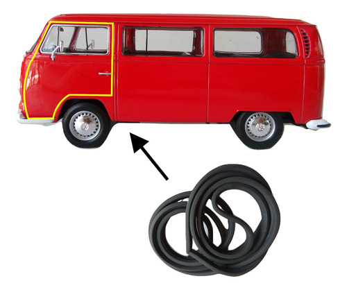 Vw Combi Empaque De Puerta Delantera Izq Kombi T2 74-89