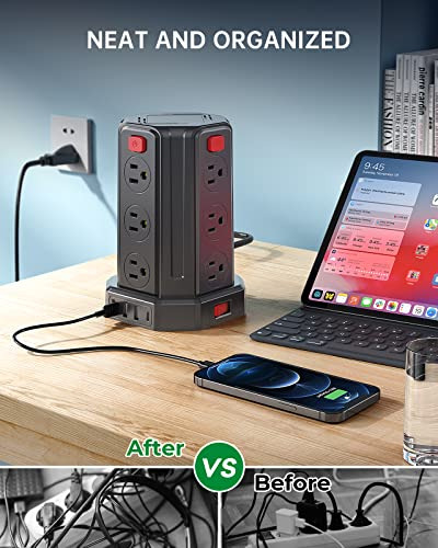 Multicontacto Regleta De Enchufes Con Usb 16.4ft Protector D