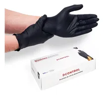 Comprar Guantes De Nitrilo Vinil Libre De Latex Sin Polvo Negro 100 