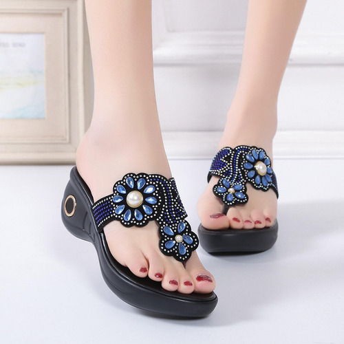 Zapatos De Suela Gruesa Para Mujer, Sandalias De Playa, Anti