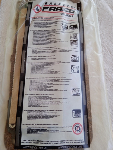 Imagen 2 de 9 de Empacadura Kit Completo Chevette M79/98 1.4/1.6l V4 (73-95)