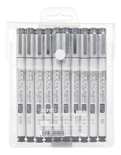 Copic Multiliner Sp 10a Tinta Pigmentada X 10 Graduaciones