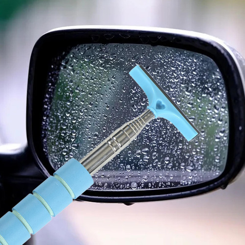 Herramienta Telescópica Para Limpiar Espejos De Coche Azul