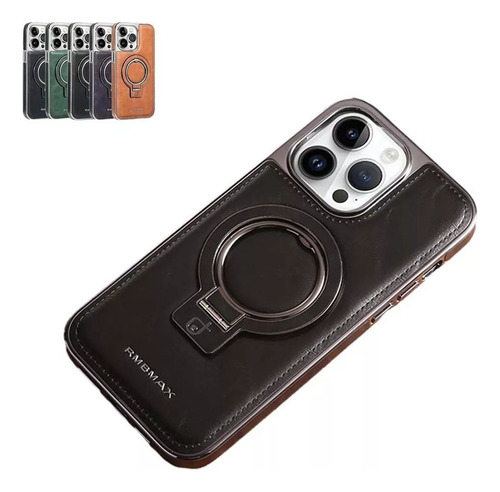 D Capa De Couro Luxuosa Com Suporte Invisível Para iPhone