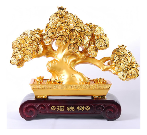 Fengshui -caishen Feng Shui Artificial Bonsai Tree, Resin Y