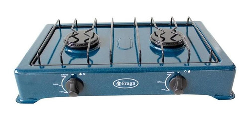 Parrilla Estufa Gas Anaquel 2 Quemadores P-602 Fraga Color Azul
