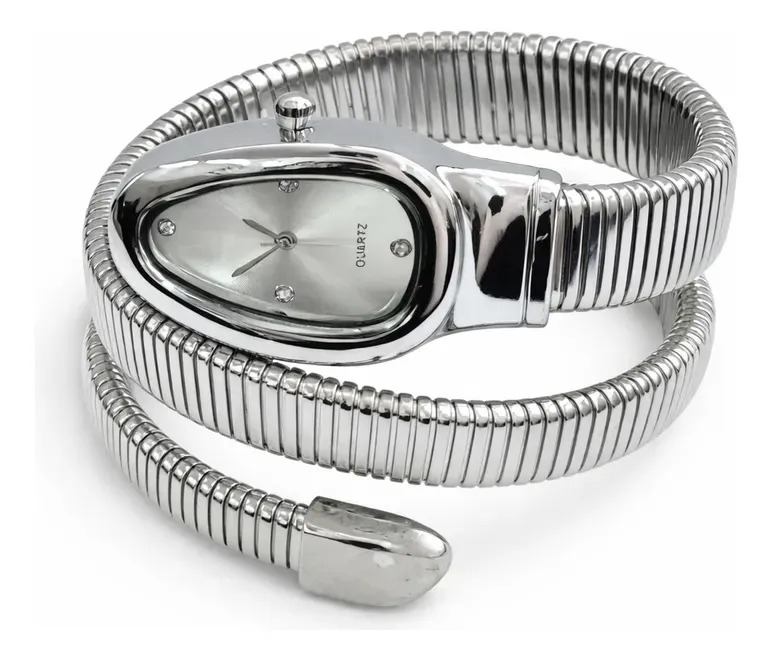 Relógio Pulseira Em Aço Prateado