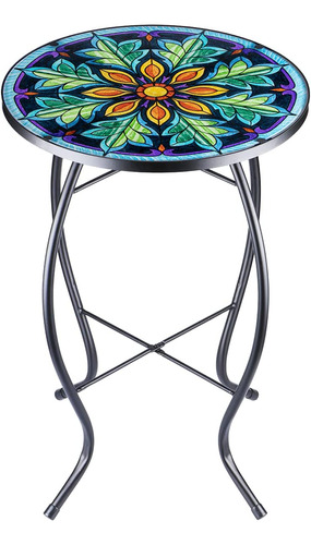 Mesa Auxiliar De Exterior Mosaic End Table Mesa Lateral...