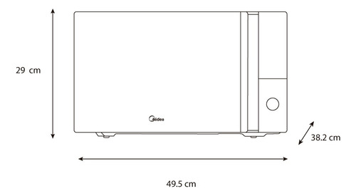 Horno Microondas Midea 1.1 P3 30l Tastexpress Gris