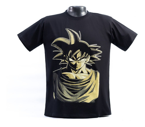 Franela Anime Goku Normal Unisex Adulto Algodón