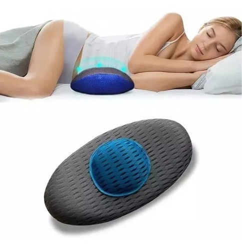 Almohada Cojín Lumbar Viscoelástico Mejora El Descanso Azul 