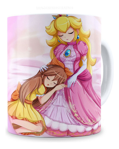 Caneca Super Mario Princesa Peach E Daisy