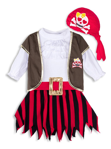 Cosland Disfraz De Pirata De 5 Piezas Para Bebes Y Ninas Peq