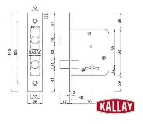 Cerrojo Cerradura Kallay 4010 Puerta Entrada Alta Seguridad