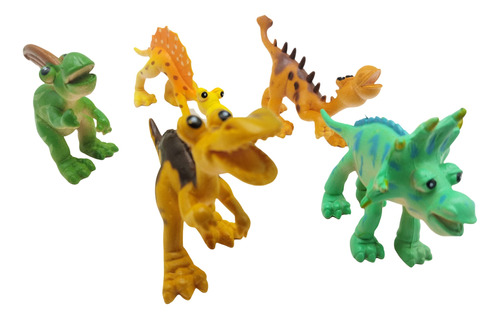 Kit Animais De Plástico 05 Peças Dinossauros Famosos
