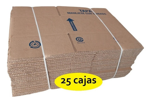 25 Cajas Cartón P/ Envíos E-commerce 30x21x13.5cm Económicas