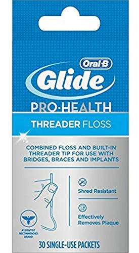 Enhebrador De Hilo Dental Oral-b Glide Pro-health, 30 Unidad