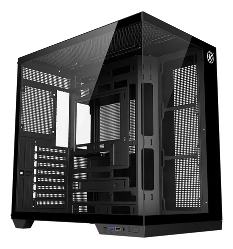 Gabinete Aquário ATX Kalkan Skye Preto, com Painel de Vidro e USB...