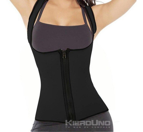 Imagen 2 de 3 de Faja Reductora Musculosa Deportiva Gym Con Cierre Kierouno