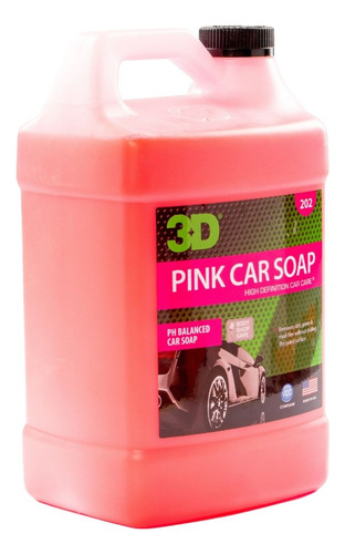 Shampoo Neutro Espumante Para Autos 3d Pink Car Soap 1 Galon
