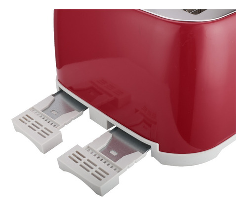 Tostadora Aiwa 4 Panes 1600w 7 Niveles Roja Color Rojo