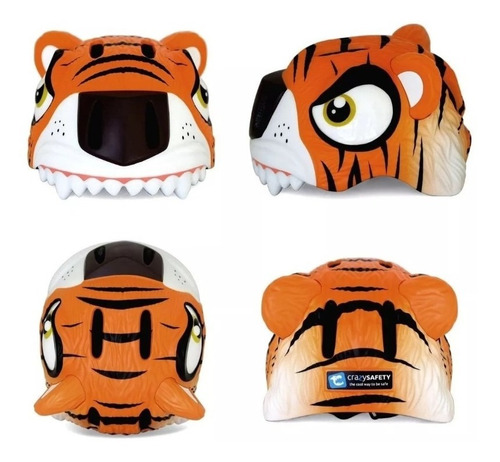 Casco Crazy Safety Animales Tigre Niño Niña - Patagonykus